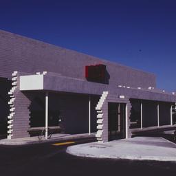 Exterior view, layered faca...