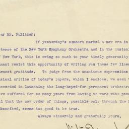 Typed Letter, Signed, To Jo...