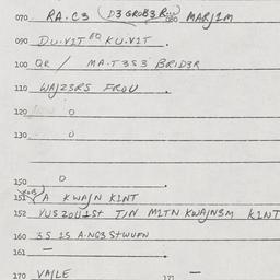 Eastern questionnaire, answ...