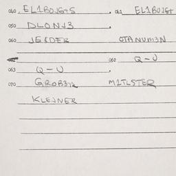 Eastern questionnaire, answ...