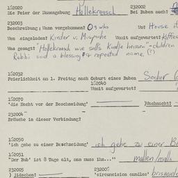 Western questionnaire, answ...