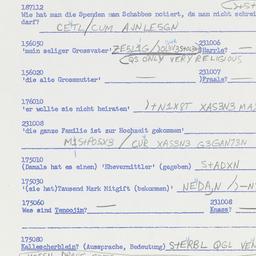 Western questionnaire, answ...