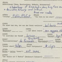 Western questionnaire, answ...