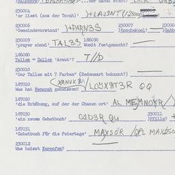 Western questionnaire, answ...