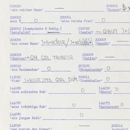 Western questionnaire, answ...