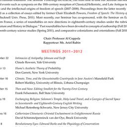 Schedules, Eighteenth-Centu...