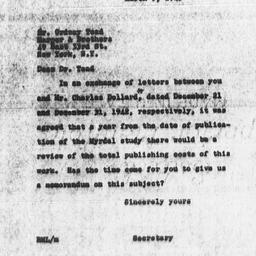 Letter from Robert M. Leste...