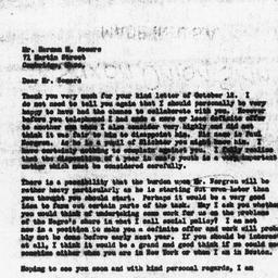 Letter from Gunnar Myrdal t...
