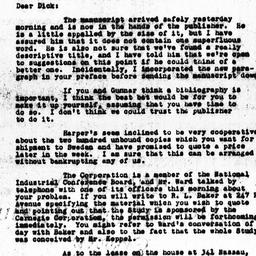 Letter from Charles Dollard...