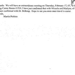 Correspondence, 2005-02-17....