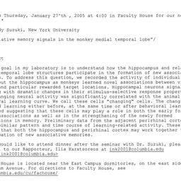 Announcements, 2005-01-27. ...