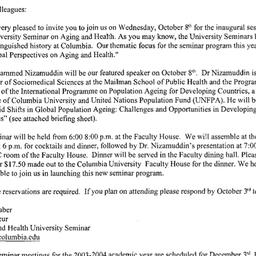 Announcements, 2003-10-08. ...