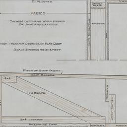 Roof framing details, overh...