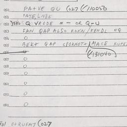 Eastern questionnaire, answ...
