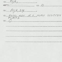 Eastern questionnaire, answ...