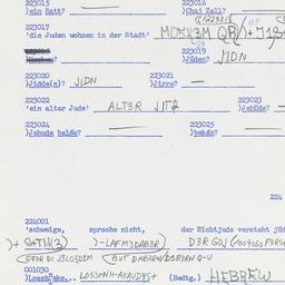 Western questionnaire, answ...