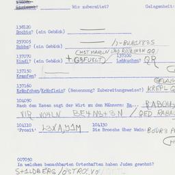 Western questionnaire, answ...