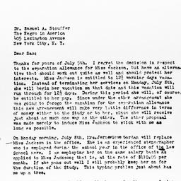 Letter from Ralph J. Bunche...