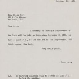 Board Meeting, 11/3/1926