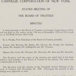 Board Meeting, 12/17/1930