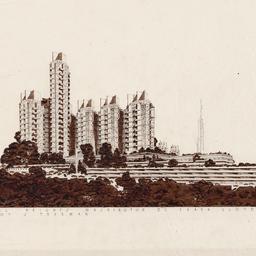 Air view sepia ink