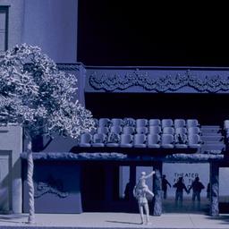Model, detail of facade.