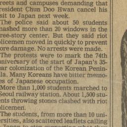 Seoul students protest Chun...