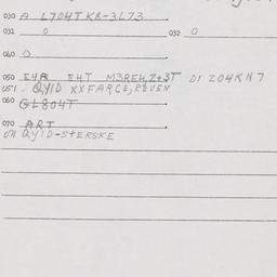 Eastern questionnaire, answ...