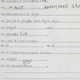 Eastern questionnaire, answ...