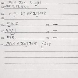 Eastern questionnaire, answ...