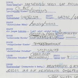 Western questionnaire, answ...