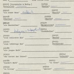 Western questionnaire, answ...