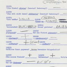 Western questionnaire, answ...