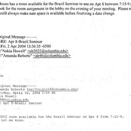Announcements, 2004-04-08. ...