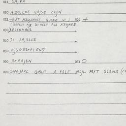 Eastern questionnaire, answ...