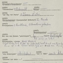 Western questionnaire, answ...