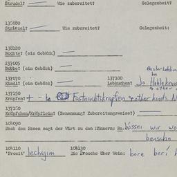 Western questionnaire, answ...