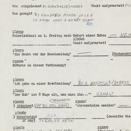 Western questionnaire, answ...