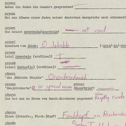 Western questionnaire, answ...