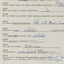 Western questionnaire, answ...