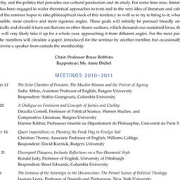 Schedules, Literary Theory,...