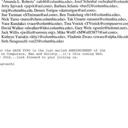 Announcements, 2000-12-20. ...