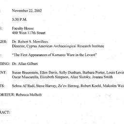 Minutes, 2002-11-22. The An...