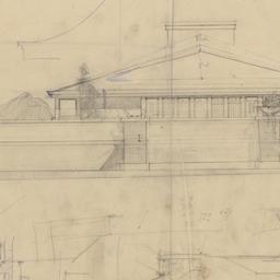 Front elevation, sketches