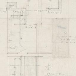 Utility room plan, elevation