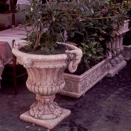 Outdoor dining area.
