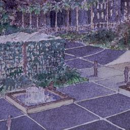 Perspective drawing at night.