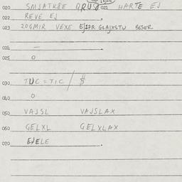Eastern questionnaire, answ...