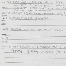 Eastern questionnaire, answ...