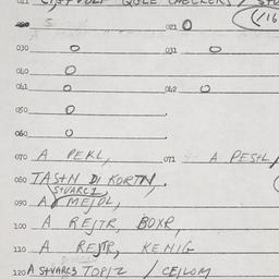 Eastern questionnaire, answ...